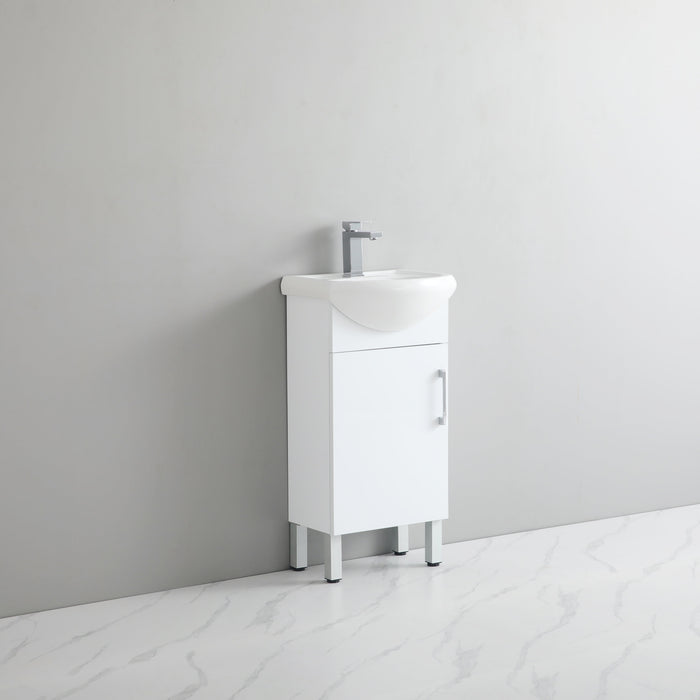 Polyurethane MDF Slim Floor Vanity 450*360*870mm