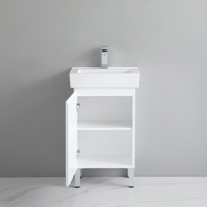 Polyurethane PVC Slim Floor Vanity 500*325*850mm