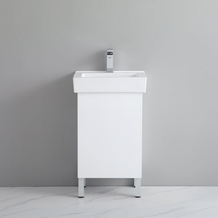 Polyurethane PVC Slim Floor Vanity 500*325*850mm