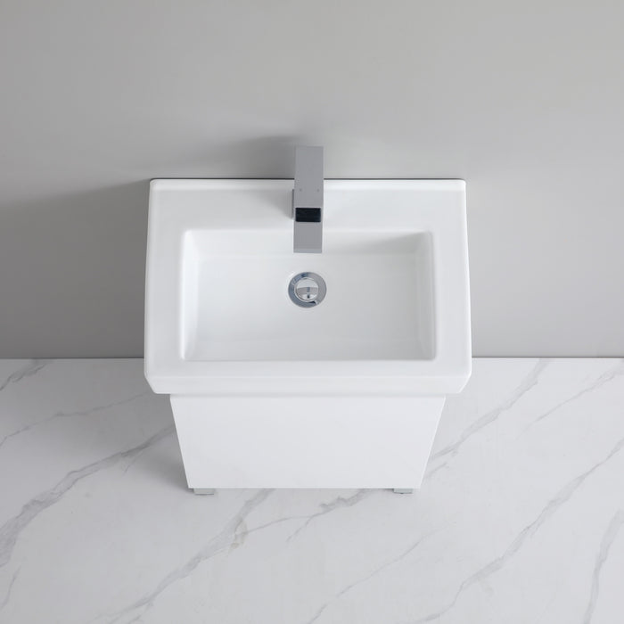 Polyurethane PVC Slim Floor Vanity 500*325*850mm