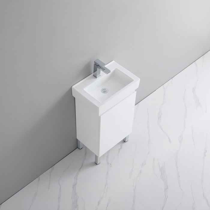 Polyurethane PVC Slim Floor Vanity 500*325*850mm