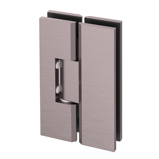 Portrait Glass to Glass Shower Screen Hinge to Suit 10mm Glass - Brushed Nickel - Image 1