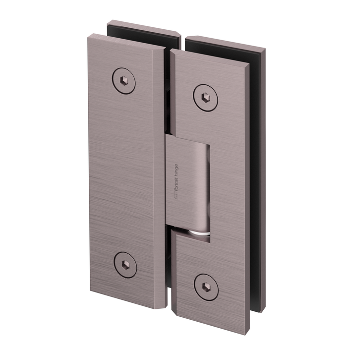 Portrait Glass to Glass Shower Screen Hinge to Suit 10mm Glass - Brushed Nickel - Image 2