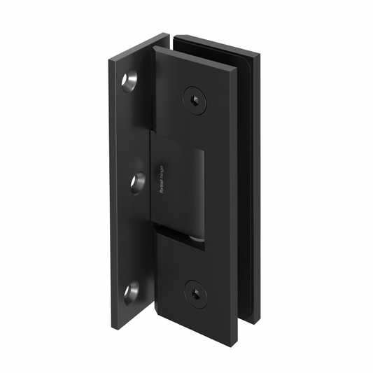 Portrait Glass to Wall Shower Screen Hinge to Suit 10mm Glass - Matt Black - Image 1