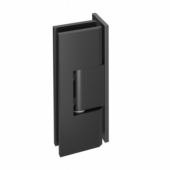 Portrait Glass to Wall Shower Screen Hinge to Suit 10mm Glass - Matt Black - Image 2