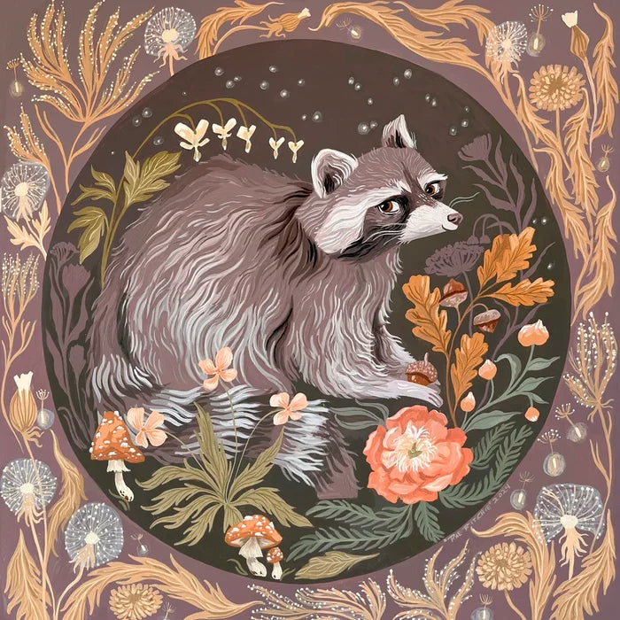 Lush Raccoon (12x12)