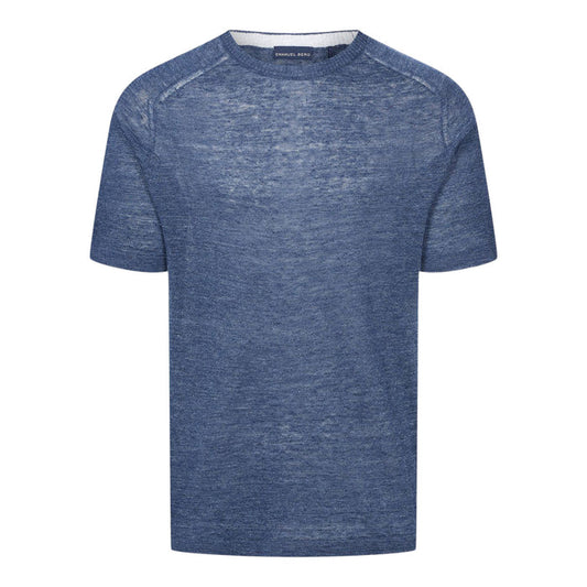 Raglan Linen Short Sleeve Crew Neck