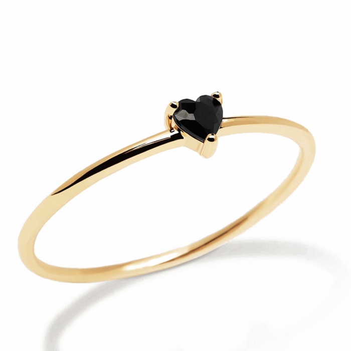 Raven Tiny Heart Ring