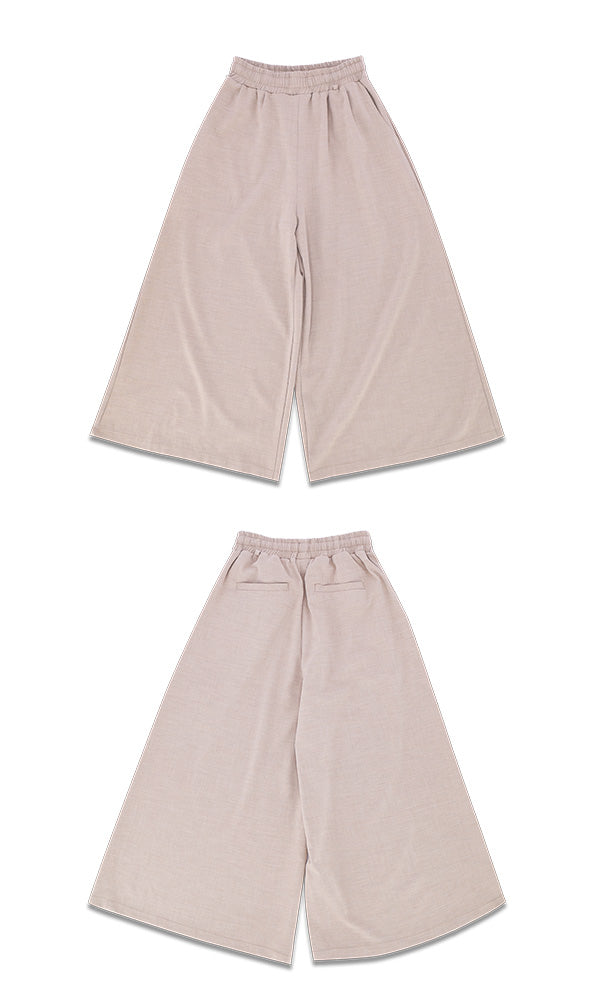 WooStore Reculer 韓国ブランド マキシワイドパンツ ベージュ 通販 関税込 正規品