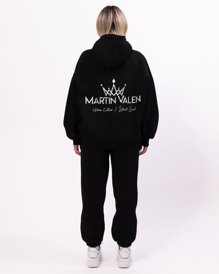 Regalia Crowned Oversized Black Hoodie Jogger Set (6)