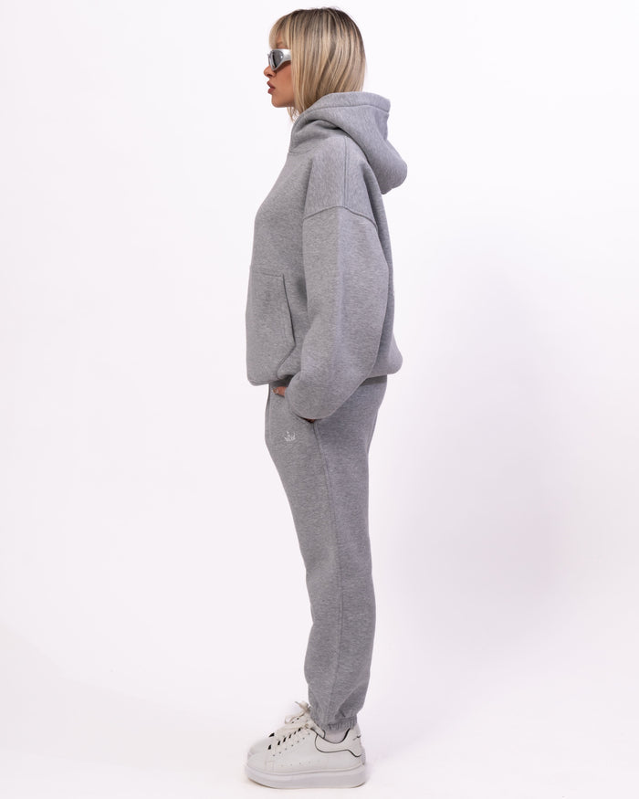 Regalia Crowned Oversized Gray Hoodie Jogger Set (2)