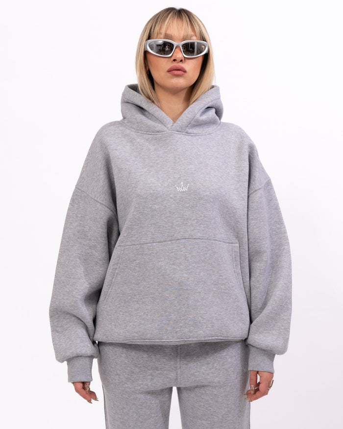 Regalia Crowned Oversized Gray Hoodie Jogger Set (3)