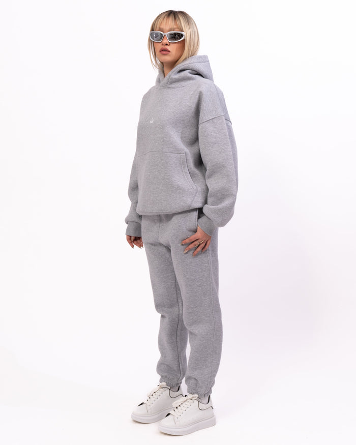 Regalia Crowned Oversized Gray Hoodie Jogger Set (4)
