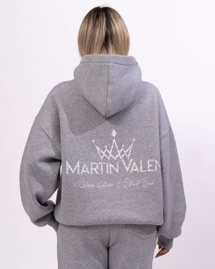 Regalia Crowned Oversized Gray Hoodie Jogger Set (5)