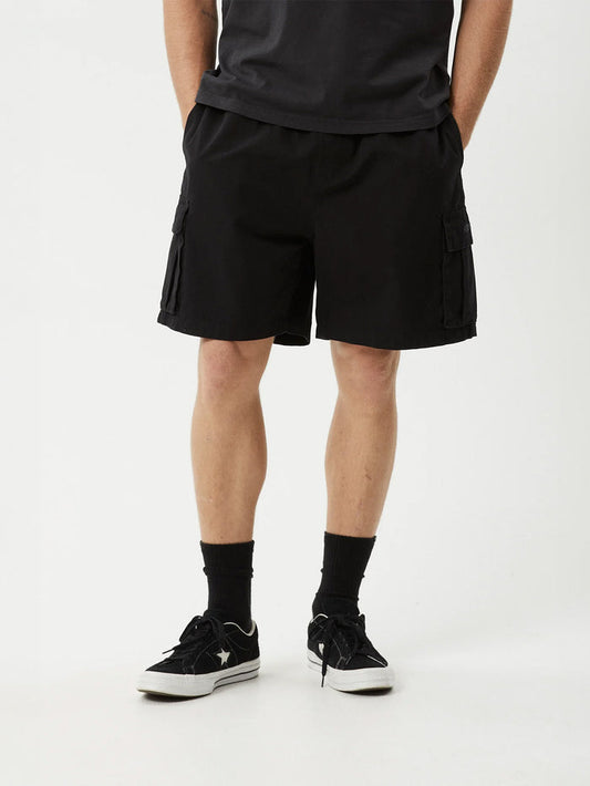 Ripped Out 98 - Organic Oversized Cargo Short 20" | Black-Image 1