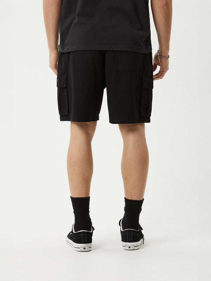 Ripped Out 98 - Organic Oversized Cargo Short 20" | Black-Image 3