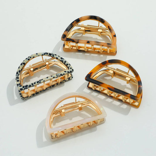 Rosalie | Classic Small Half Moon Metal Claw Clip