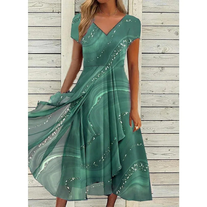 Rosalinde - Robe Midi à Décolleté en V