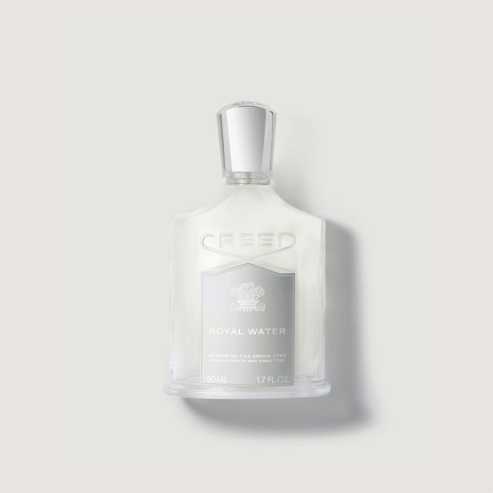 Creed Royal Water 50ml Bottle - Front View, Silver Glass Flacon | Creed Fragrances