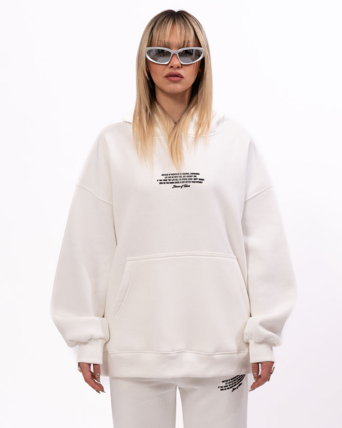 Rumi 3D Printed Oversized White Hoodie Jogger Set (2)