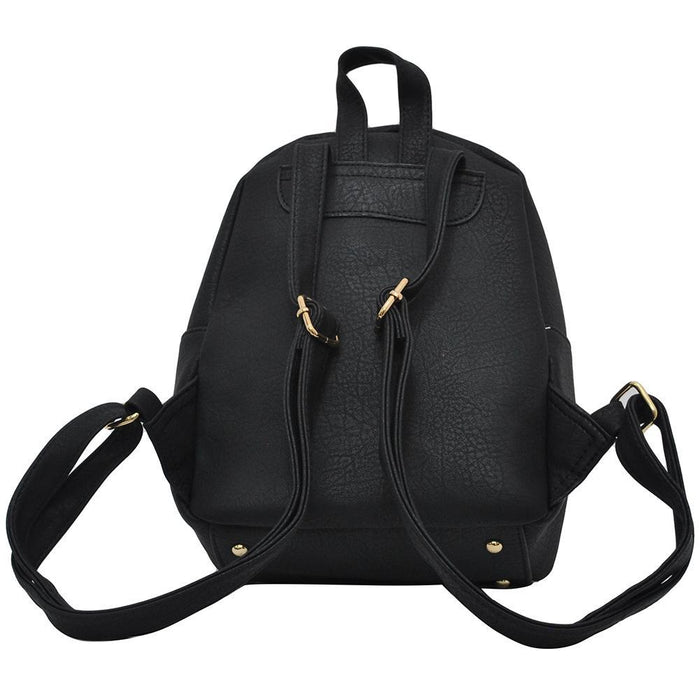 !SALE! Black NGIL Faux Leather Mini Backpack