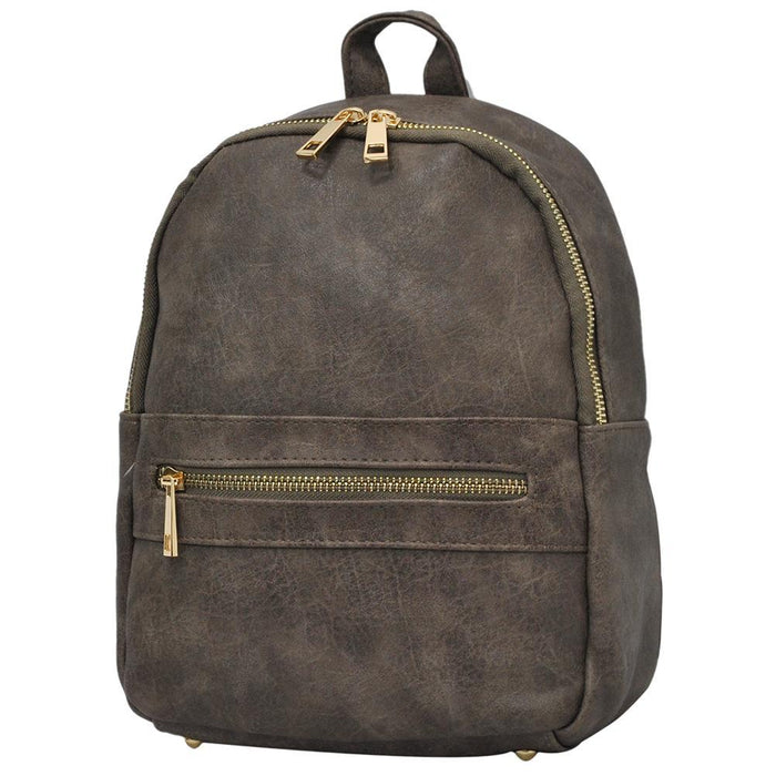 !SALE!Taupe Gray NGIL Faux Leather Mini Backpack