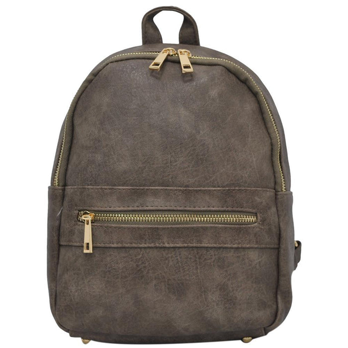 !SALE!Taupe Gray NGIL Faux Leather Mini Backpack