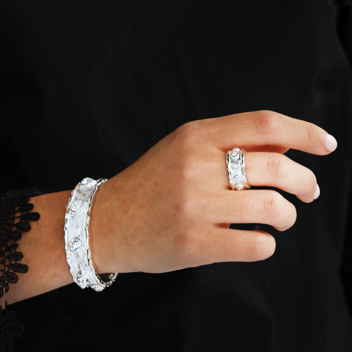Silver Seven Crystal Ring | BuDhaGirl