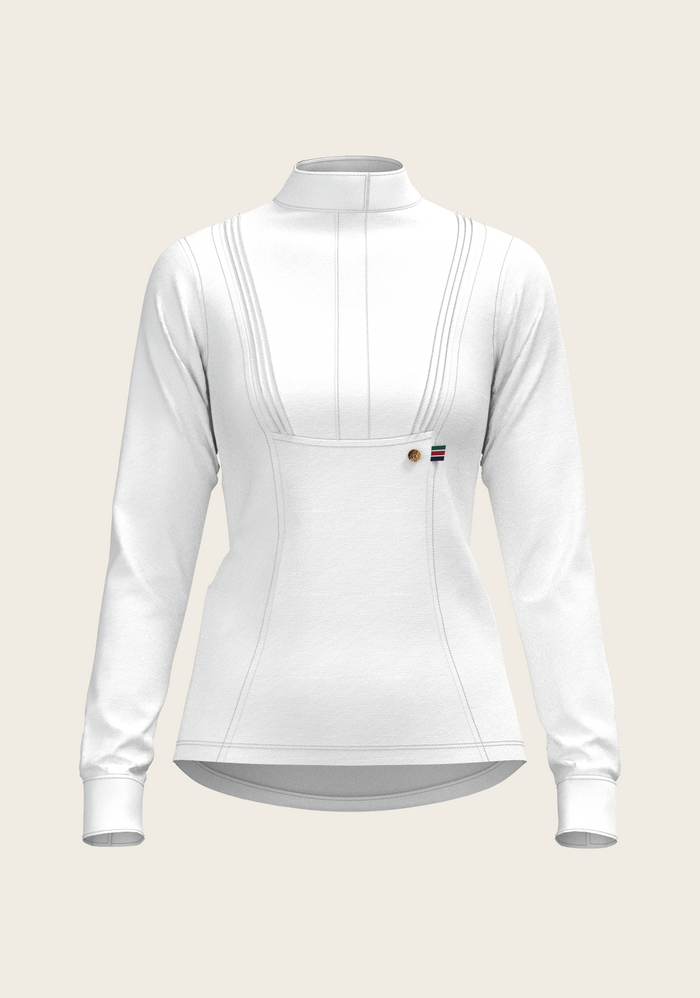Short Pleated Long Sleeve Show Shirt
