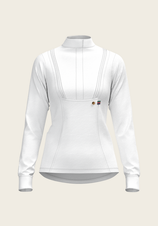 Short Pleated Long Sleeve Show Shirt