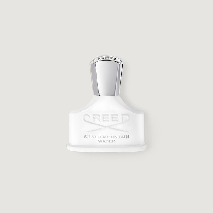 Creed Silver Mountain Water 30ml Miniature White Eau de Parfum Bottle - Front View | Creed Fragrances