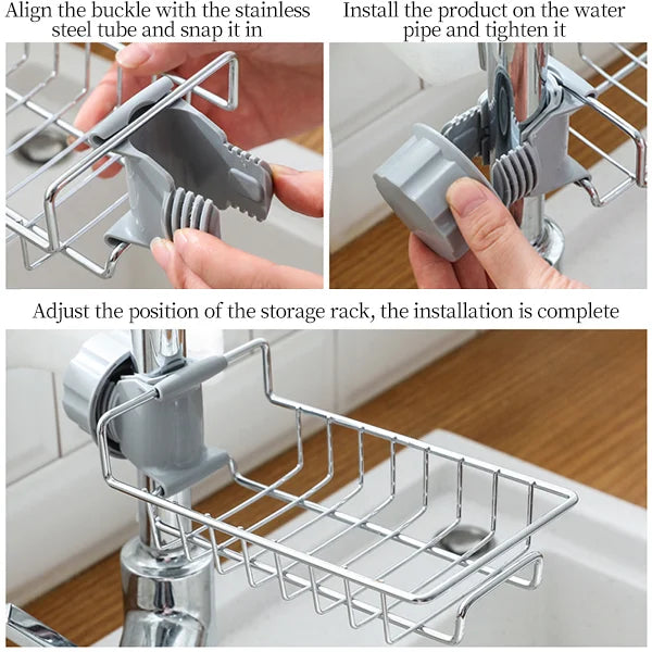 Sink Caddy Organizer Stainless Steel