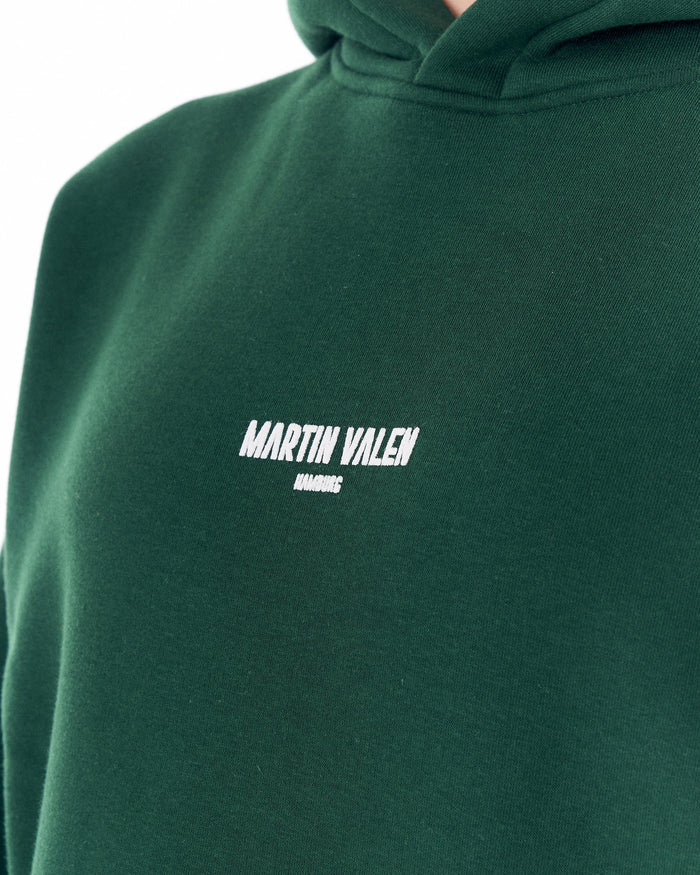 "Slogan" Puff Printed Women's Extra Oversized Hoodie Green (4)