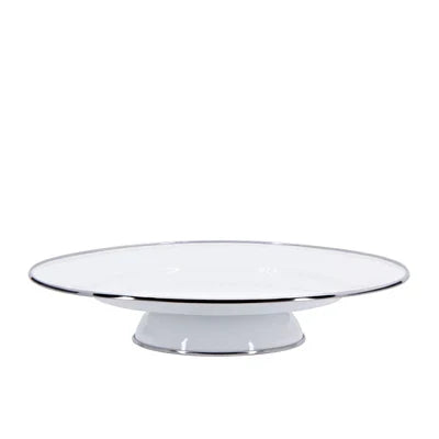Solid White Cake Plate