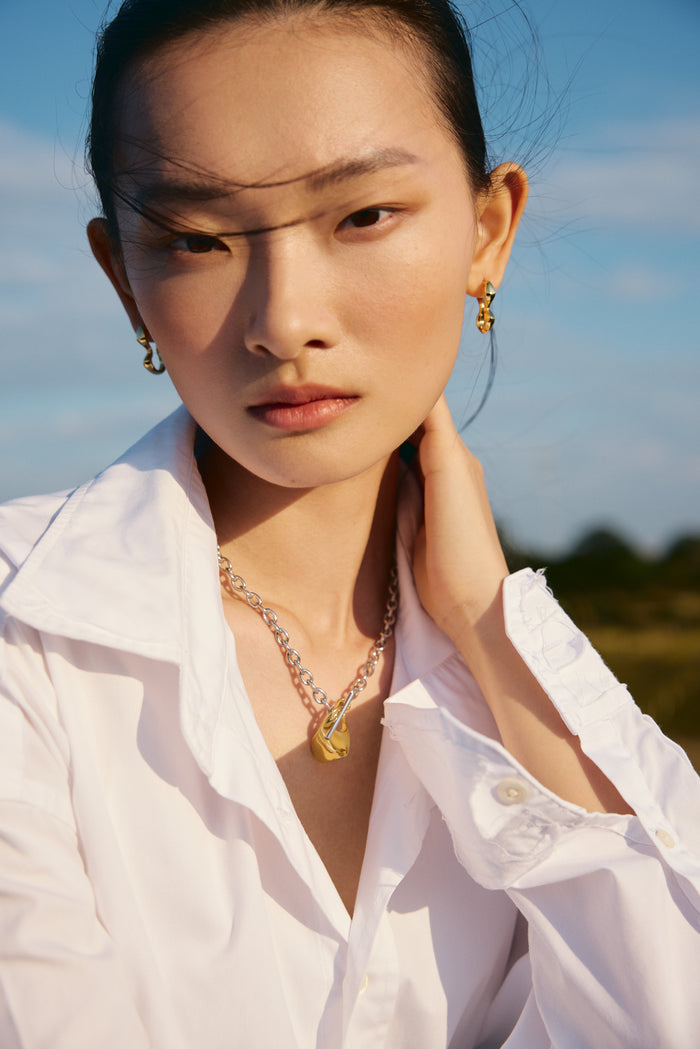 Spiral Necklace - Gold and silver