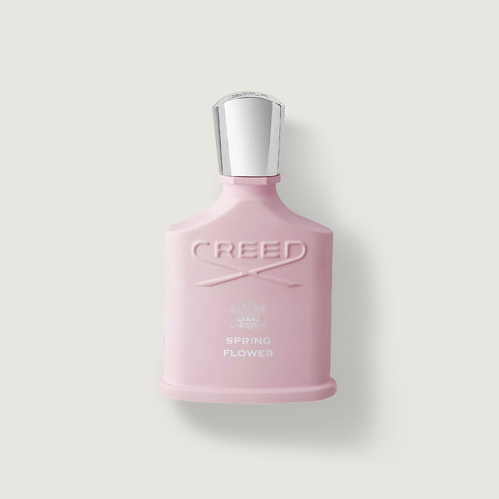 Creed Spring Flower 75ml blush pink Eau de Parfum bottle with silver cap - Front View | Creed Fragrances