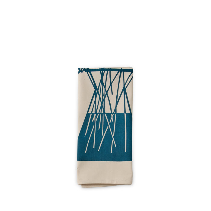 Springtime Tea Towel in Midnight