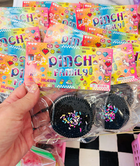 Sprinkle Cookie Black Taba Squish Toy