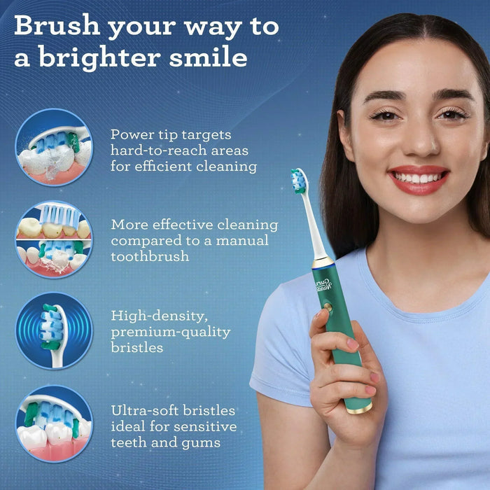 Steel Sonic Toothbrush Replacement Brush Heads – 6 Pack