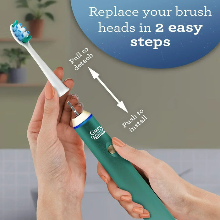 Steel Sonic Toothbrush Replacement Brush Heads – 6 Pack