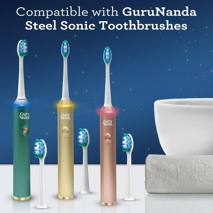 Steel Sonic Toothbrush Replacement Brush Heads – 6 Pack