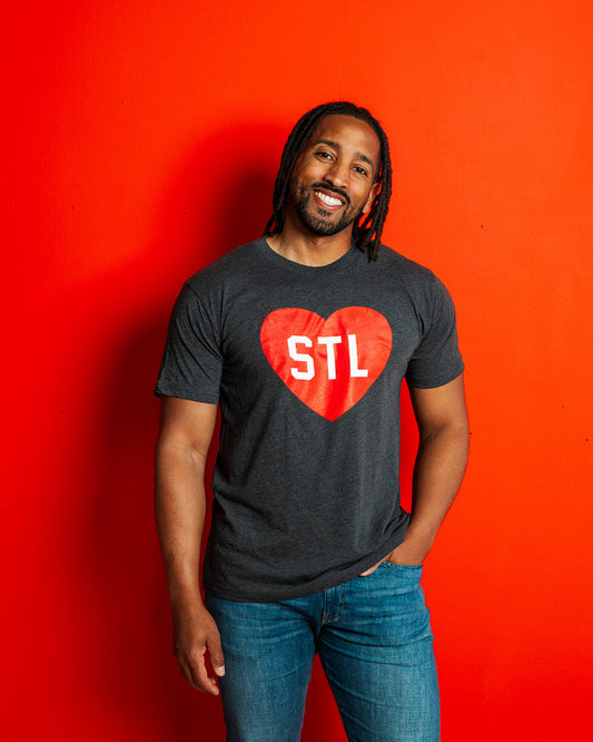 STL Heart Black T-Shirt