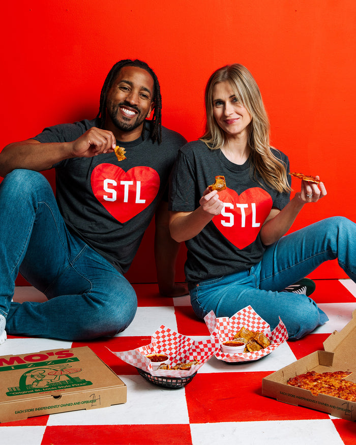 STL Heart Black T-Shirt