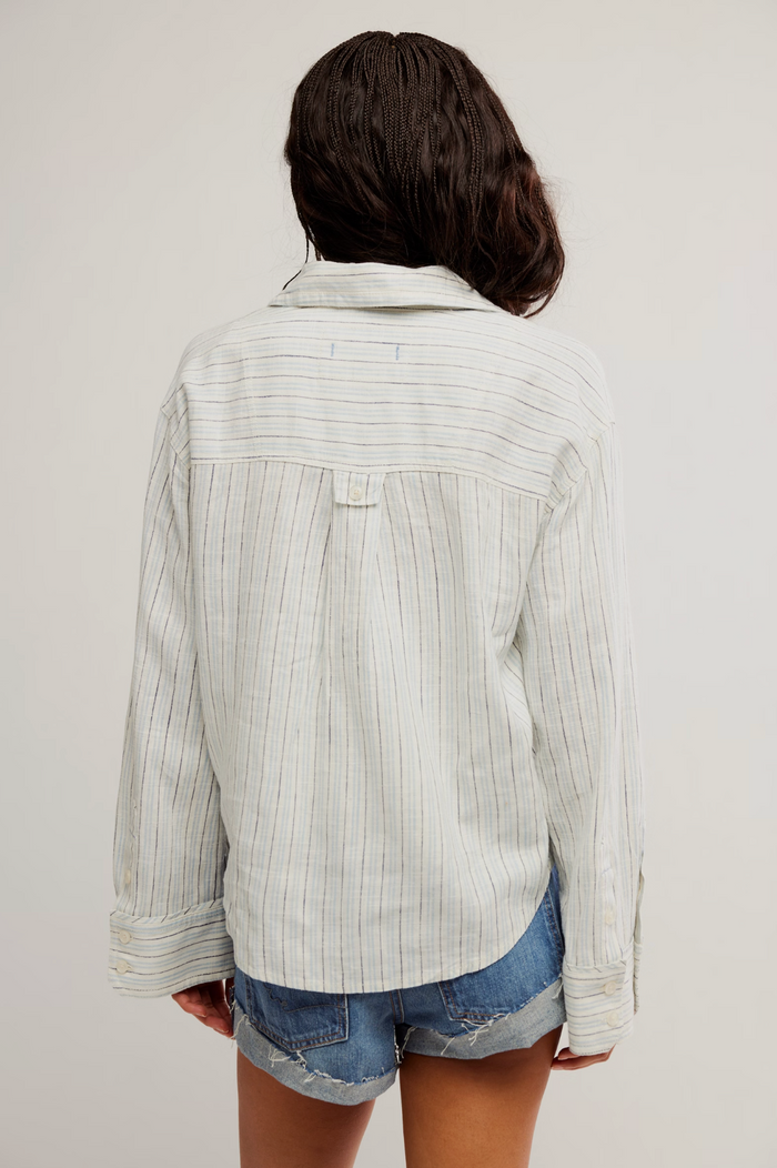 Striped Linen Laurel - Ivory Combo