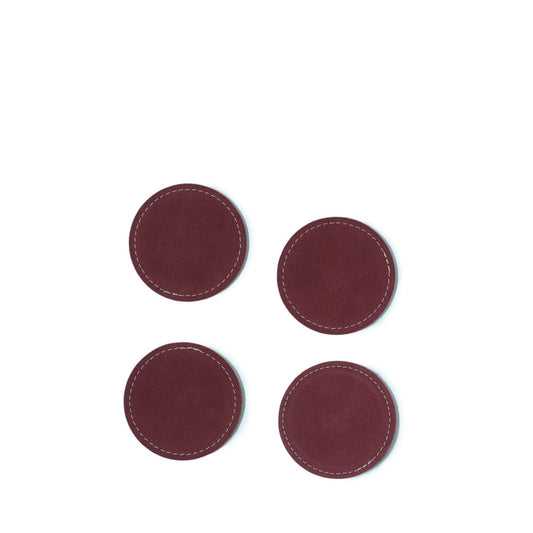 Suede Coaster in Eggplant (Set of 4)
