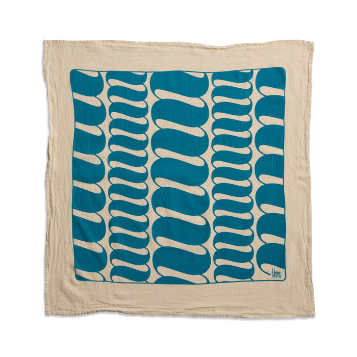 Tea Towels in Turmeric and Cerulean (Set of 2)