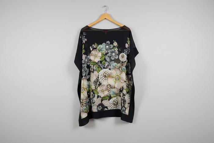 Ted Baker London size m floral chiffon top