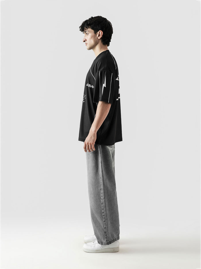 69 Baller Jersey male model side view oversized mesh jersey Pakistan – GROOVY