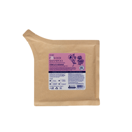 The Powder Shampoo Camellia and Geranium Hydrating for Dry Hair Refill 50g