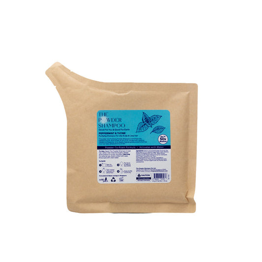 The Powder Shampoo Peppermint and Thyme For Oily Scalp Refill 50g